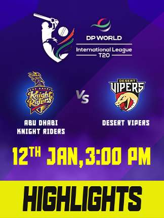 ILT20 2025 highlights - Abu Dhabi Knight Riders vs Desert Vipers