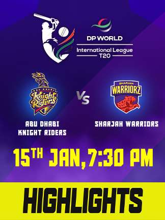 ILT20 2025 highlights - Abu Dhabi Knight Riders  vs Sharjah Warriors