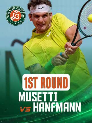 French Open 2025 - Musetti vs Hanfmann