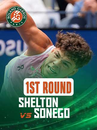 French Open 2025 - Shelton vs Sonego