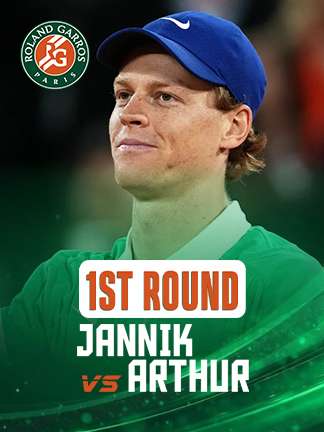 French Open 2025 - Jannik Sinner vs Arthur Rinder knech