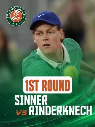French Open 2025 - Sinner vs Rinderknech