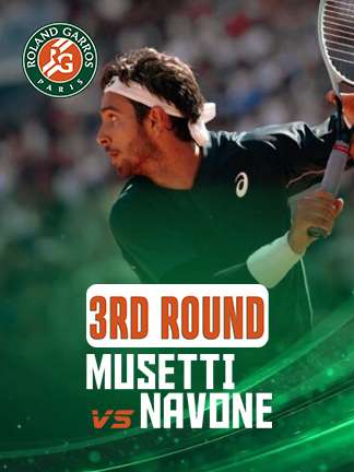 French Open 2025 - Musetti vs Navone Day 7