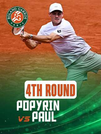 French Open 2025 - Popyrin vs Paul