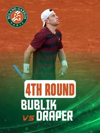 French Open 2025 - Bublik vs Draper