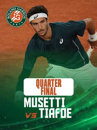 French Open 2025 - Musetti vs Tiafoe
