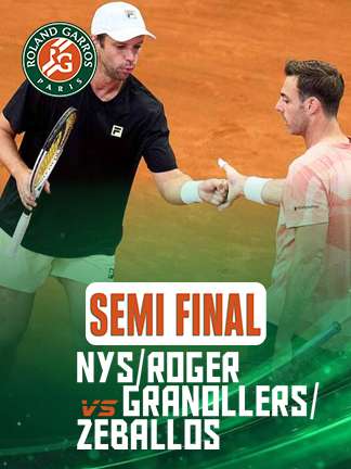 French Open 2025 - Nys & Roger Vasselin Vs Granollers & Zeballos