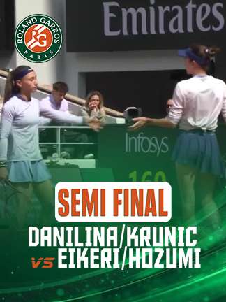 French Open 2025 - Danilina & Krunic vs Eikeri & Hozumi