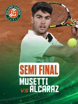 French Open 2025 - Musetti vs Alcaraz