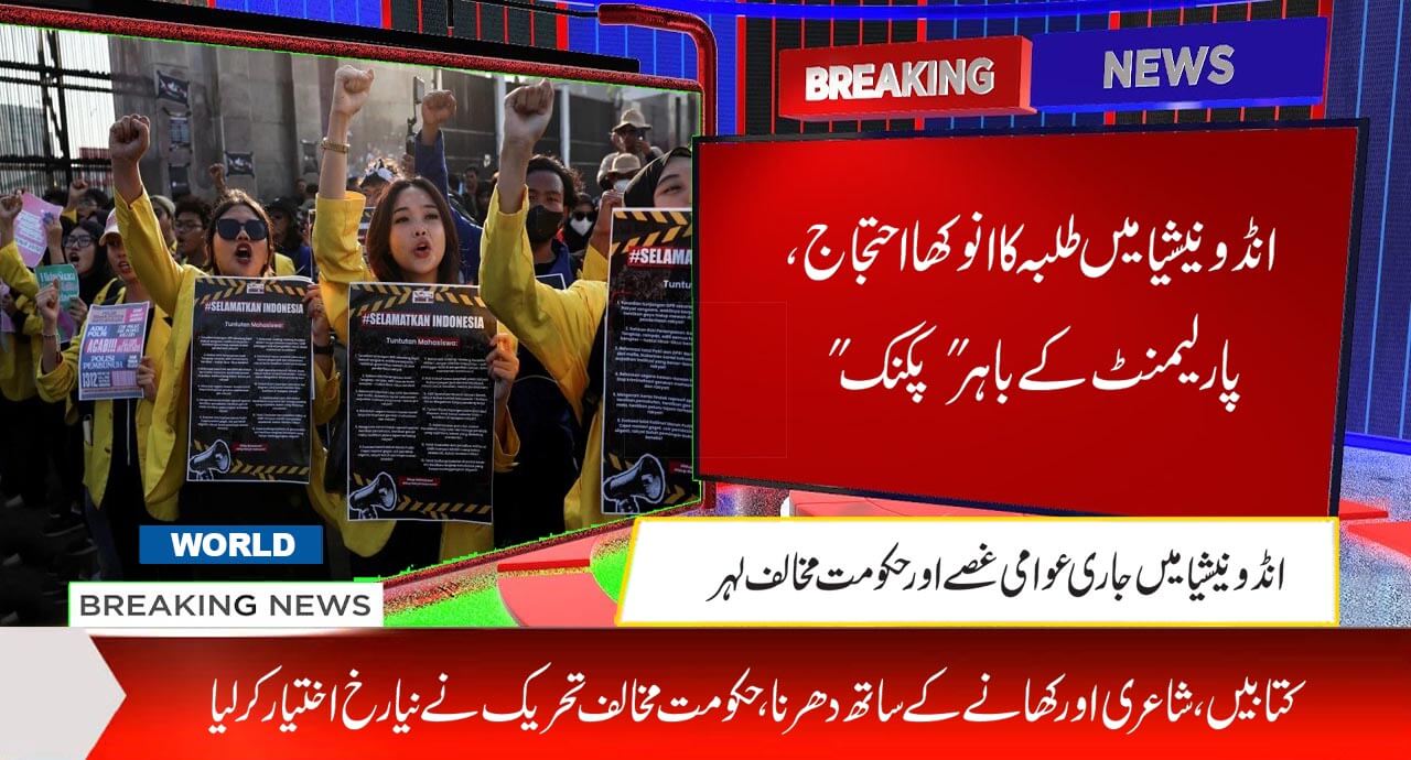 انڈونیشیا میں طلبہ کا انوکھا احتجاج، پارلیمنٹ کے باہر "پکنک"