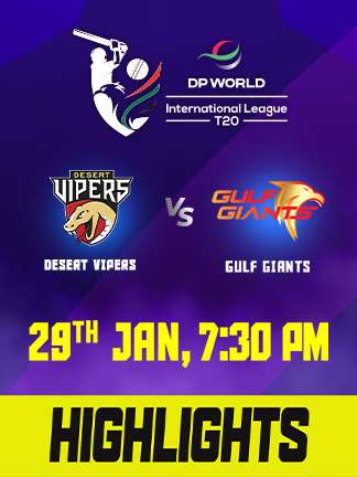 ILT20 2025 highlights - Desert Vipers vs Gulf Giants