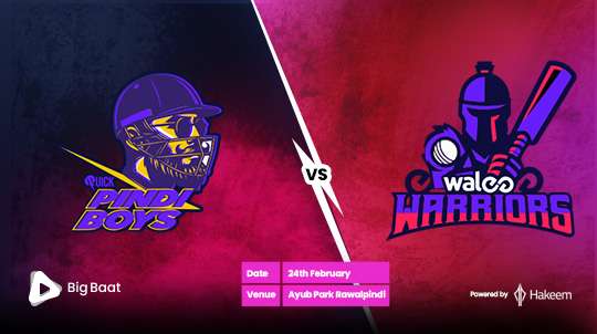 Quick Pindi Boys vs Walee Warriors Live