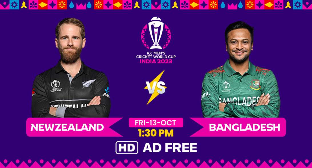 Watch New Zealand Vs Bangladesh Live Stream in HD | Cricket World Cup 2023 | AD - Free