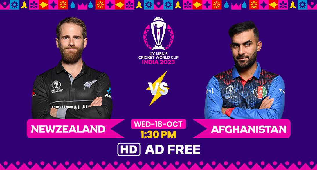 Watch New Zealand Vs Afghanistan Live Stream in HD | Cricket World Cup 2023 | AD - Free
