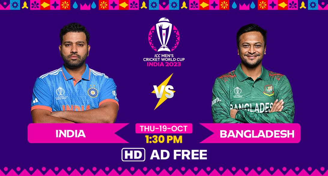 Watch India Vs Bangladesh Live Stream in HD | Cricket World Cup 2023 | AD - Free