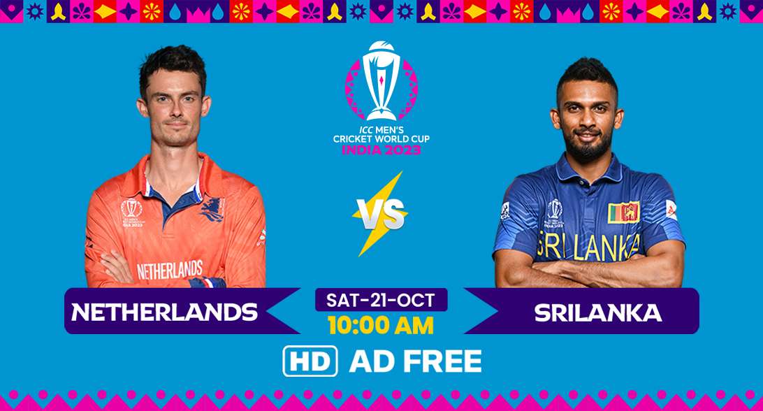 Watch Netherlands Vs Sri Lanka Live Stream in HD | Cricket World Cup 2023 | AD - Free