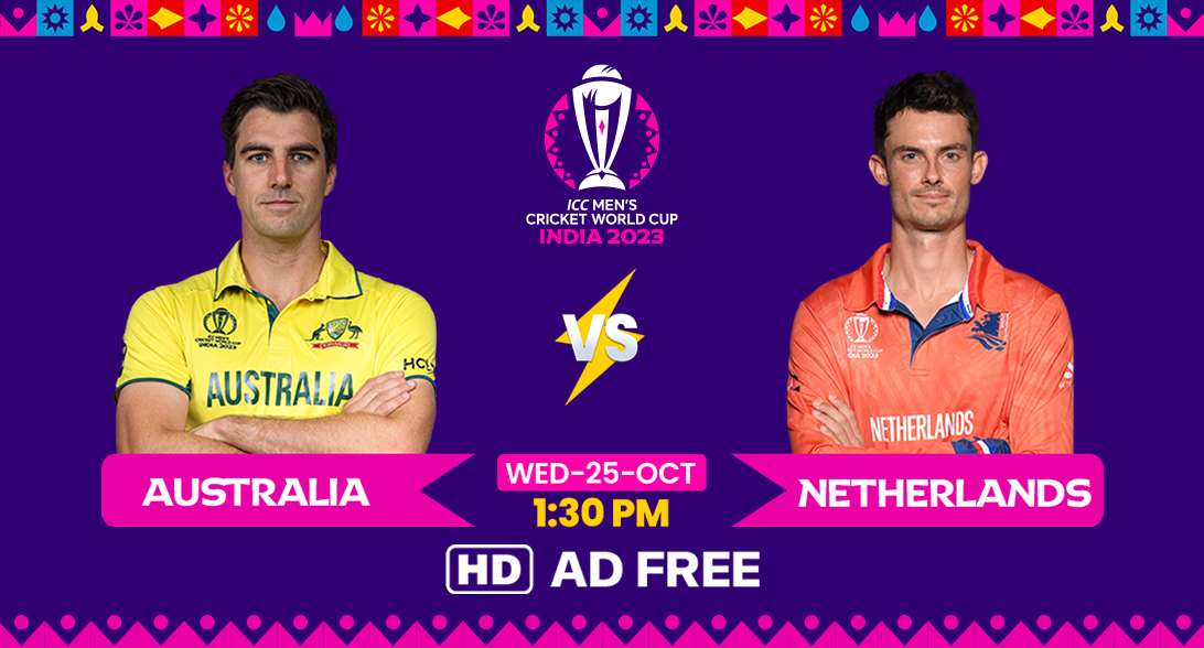 Watch Australia Vs Netherlands Live Stream in HD | Cricket World Cup 2023 | AD-Free
