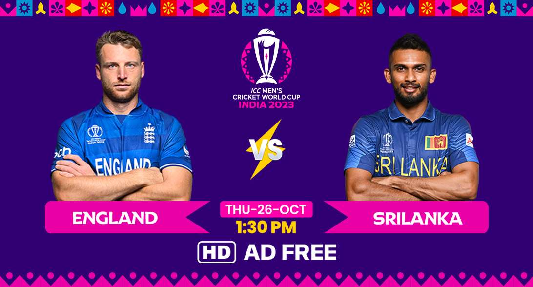 Watch England Vs Sri Lanka Live Stream in HD | Cricket World Cup 2023 | AD - Free