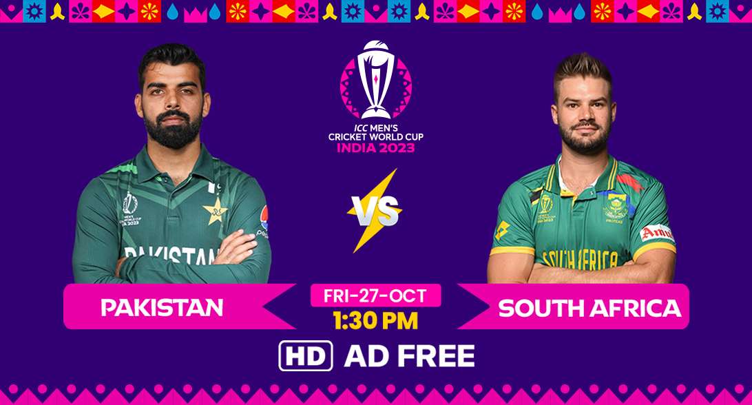 Watch Pakistan Vs South Africa Live Stream in HD | Cricket World Cup 2023 | AD - Free