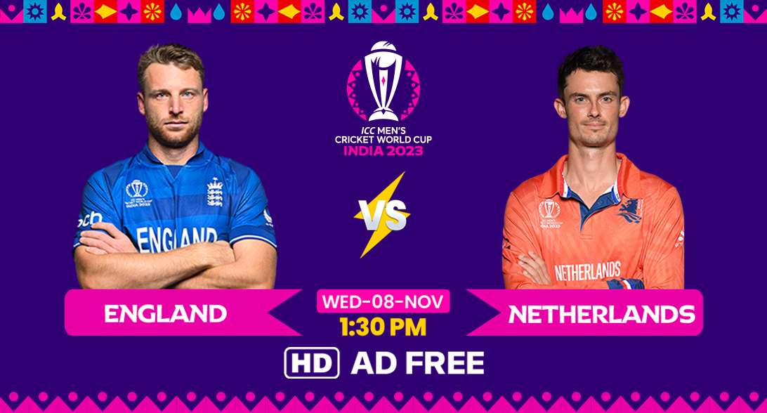 How to Watch England Vs Netherlands Live Stream in HD | Cricket World Cup 2023 | AD-Free
