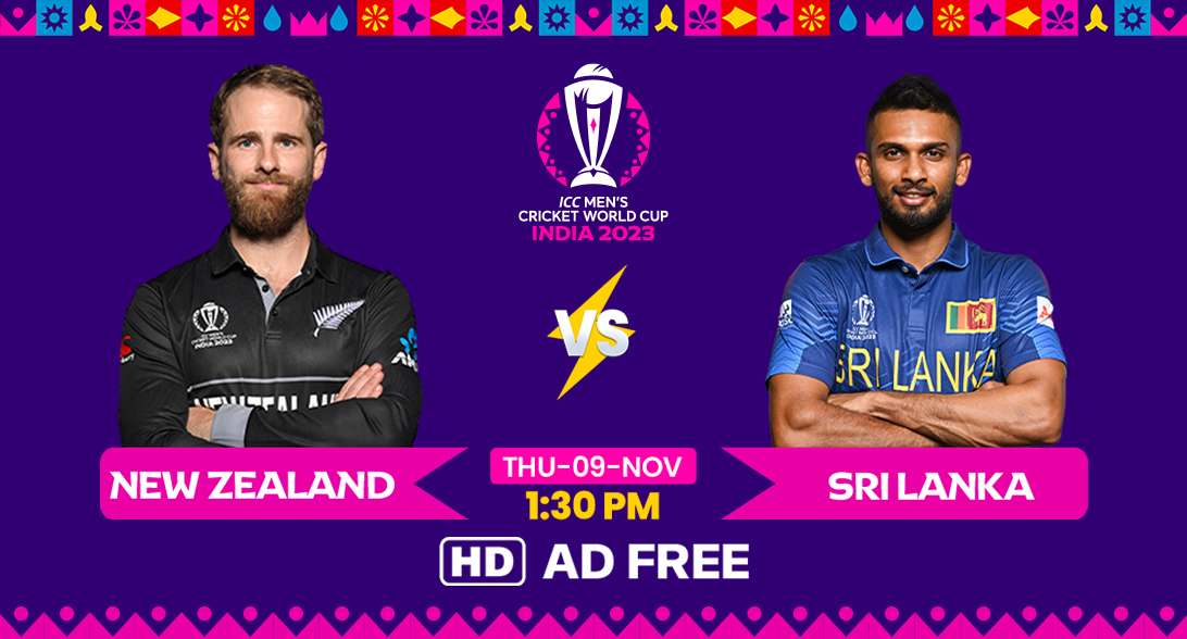 Watch New Zealand Vs Sri Lanka Live Stream in HD | Cricket World Cup 2023 | AD - Free