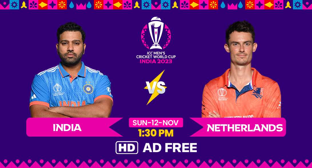 How To Watch India Vs Netherlands Live Stream in HD | Cricket World Cup 2023 | AD-Free