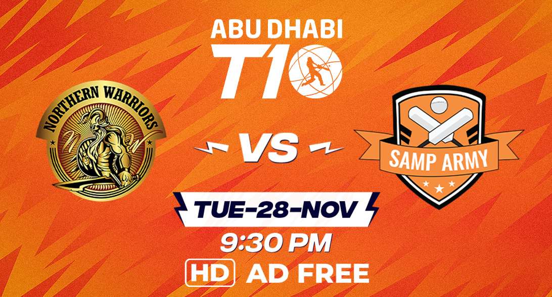 Northern Warriors vs Morrisville Samp Army Live On tapmad | ABU DHABI T10 LEAGUE 2023