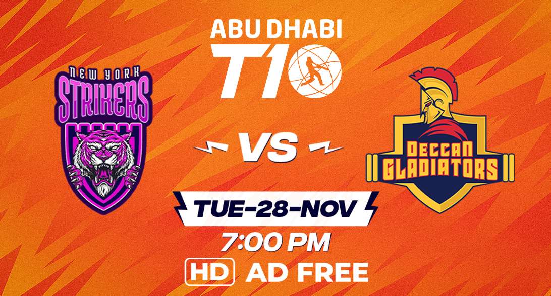 New York Strikers vs Deccan Gladiators Live On tapmad | ABU DHABI T10 LEAGUE 2023