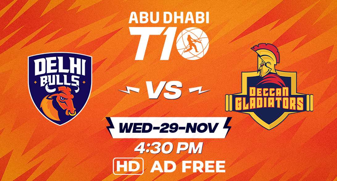 Delhi Bulls vs Deccan Gladiators Live On tapmad | ABU DHABI T10 LEAGUE 2023