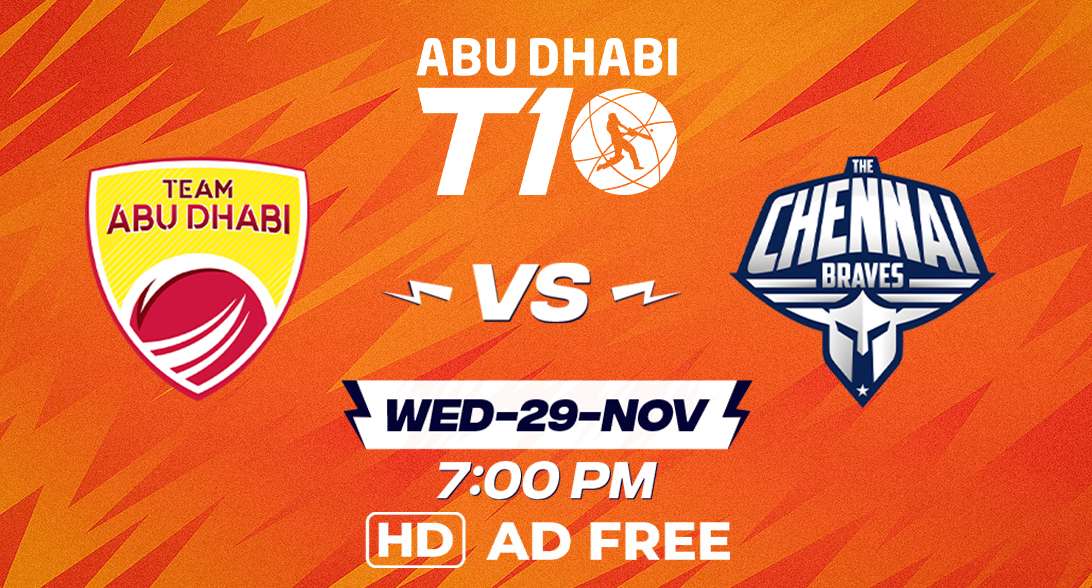 Team Abu Dhabi vs Chennai Braves Live On tapmad | ABU DHABI T10 League 2023