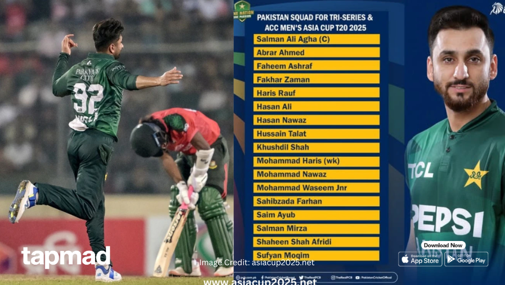 Pakistan Squad for Tri Series 2025: Full Squad, Schedule, and Key Fixtures