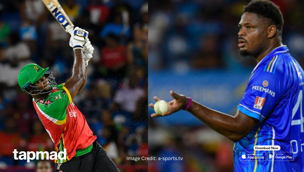 Romario Shepherd scores 22 runs off one legal delivery in CPL 2025