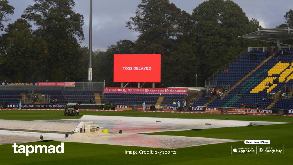 Rain Delays Toss in England vs South Africa T20I Series Opener at Cardiff