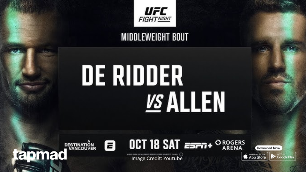 UFC Fight Night: de Ridder vs Allen - Full Fight Updates & Streaming Info