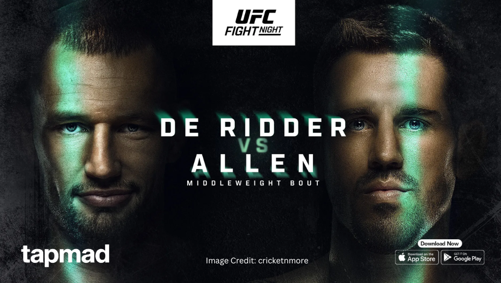 Watch Allen vs de Ridder Live - UFC Streaming Details in Pakistan & Bangladesh