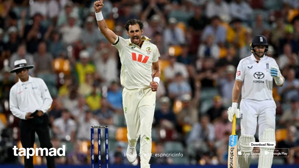 Starc Leads Australia’s Attack with 6 for 71 on Day 1 of 2nd Ashes Test