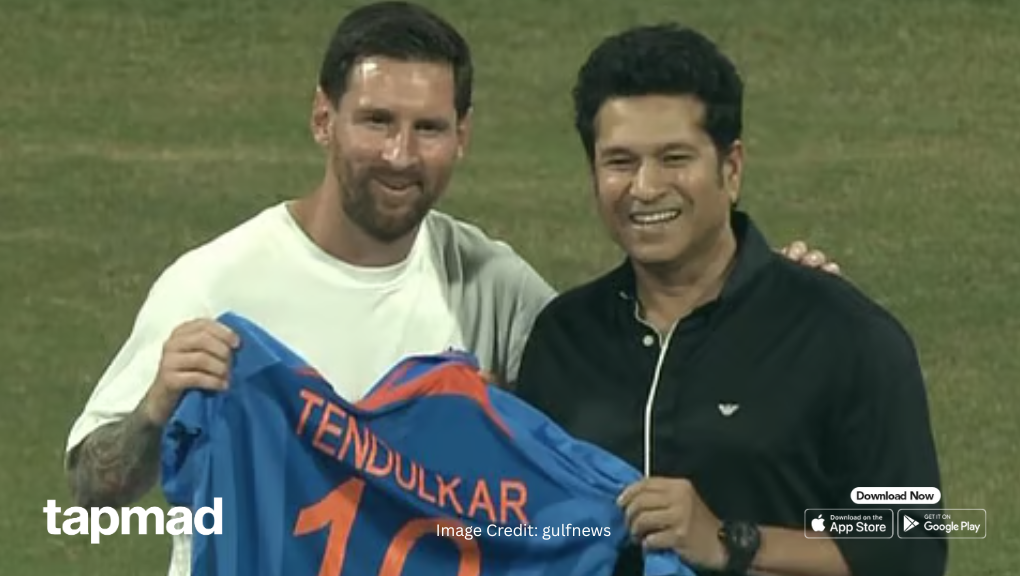 Sachin Tendulkar Presents His Iconic India No.10 Jersey to Lionel Messi