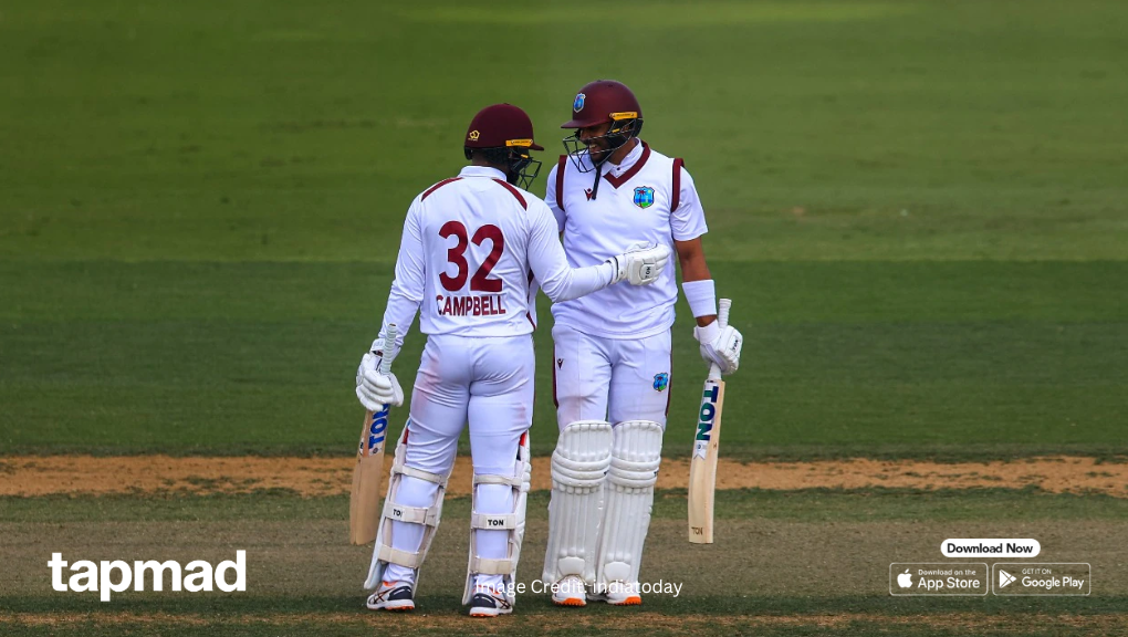 King and Campbell Lead WI to Century Opening Stand After NZ Declare at 575