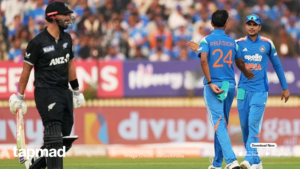 New Zealand Reach 300/8 Against India in 1st ODI at Vadodara