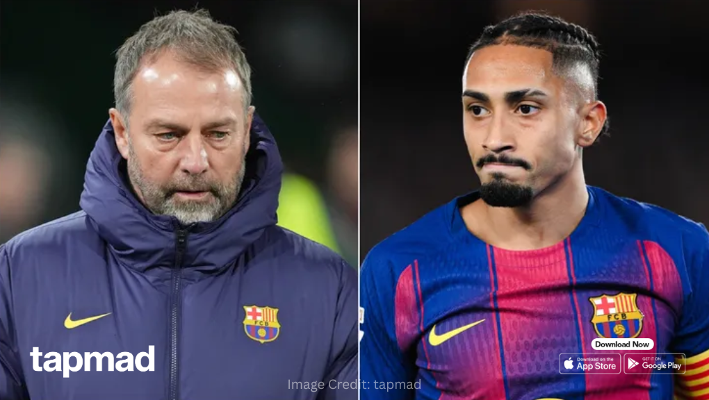 Barcelona Coach Flick Unhappy With Raphinha Injury Setback