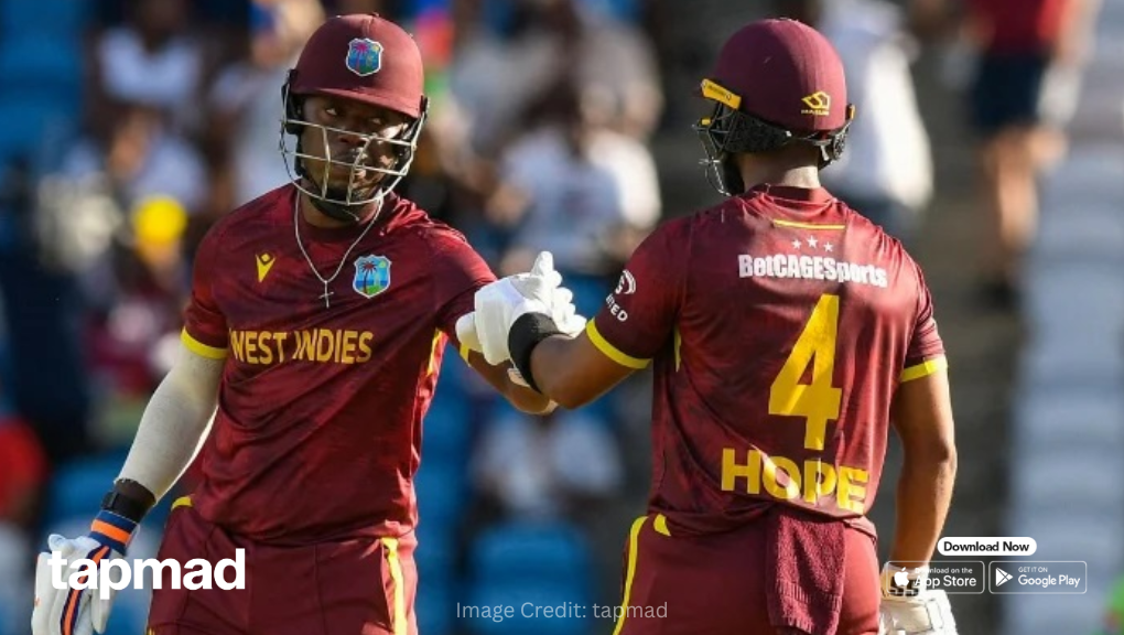 West Indies Struggle Early, 55/3 After Powerplay Against England