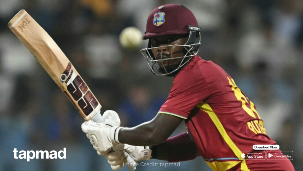 Sherfane Rutherford’s Unbeaten 76 Powers West Indies to 196/6 Against England