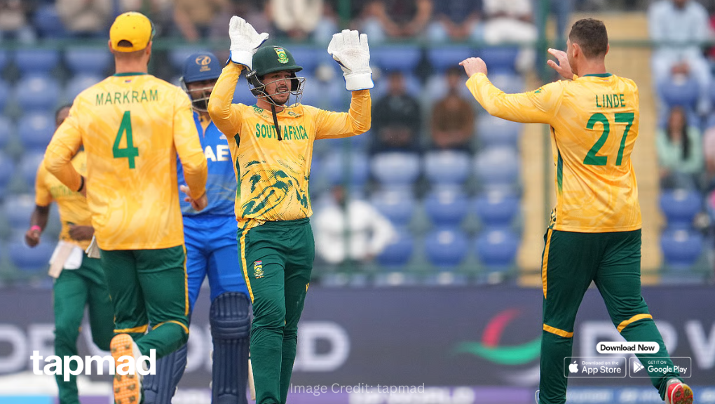 South Africa vs UAE: Bosch, Nortje Hold UAE to 122
