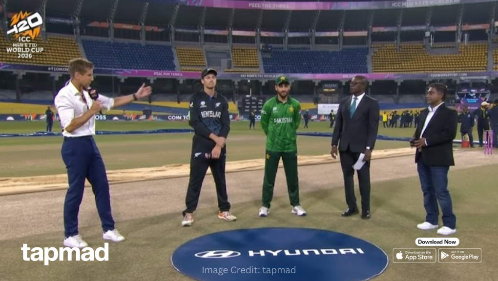 Pak vs NZ Toss Live: Pakistan Opt to Bat First as Rain Threat Looms Over Super 8 Opener
