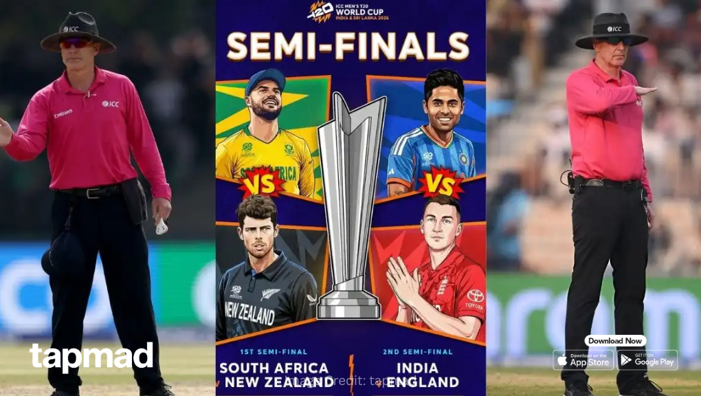 ICC Names Match Officials for T20 WC 2026 Semi-Finals