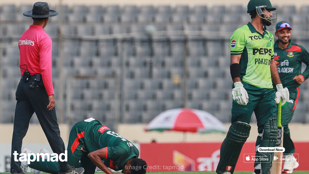 Salman Ali Agha Run Out and Rizwan Wicket Hand Bangladesh Control After Twin Strike