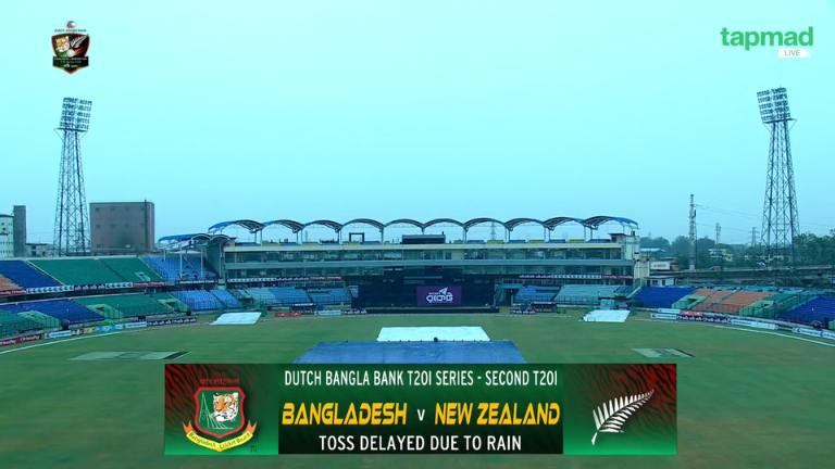 BAN vs NZ Toss Update: Rain Delays Start Before Toss