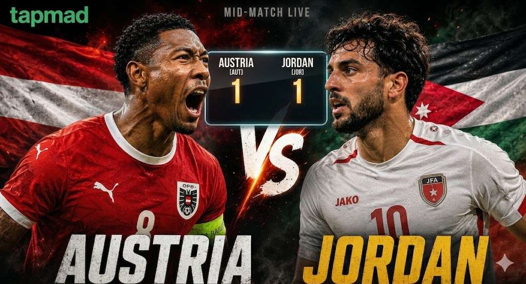 Austria vs Jordan Live As Jordan Fight Back in Group J Clash