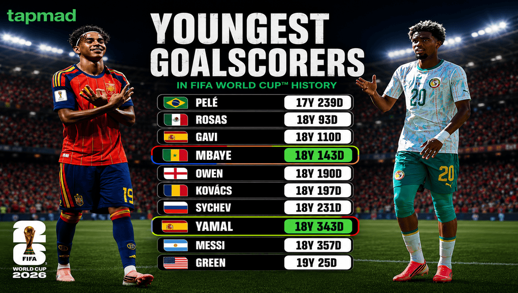 The Youngest Goalscorers in World Cup History: Full Ranked List