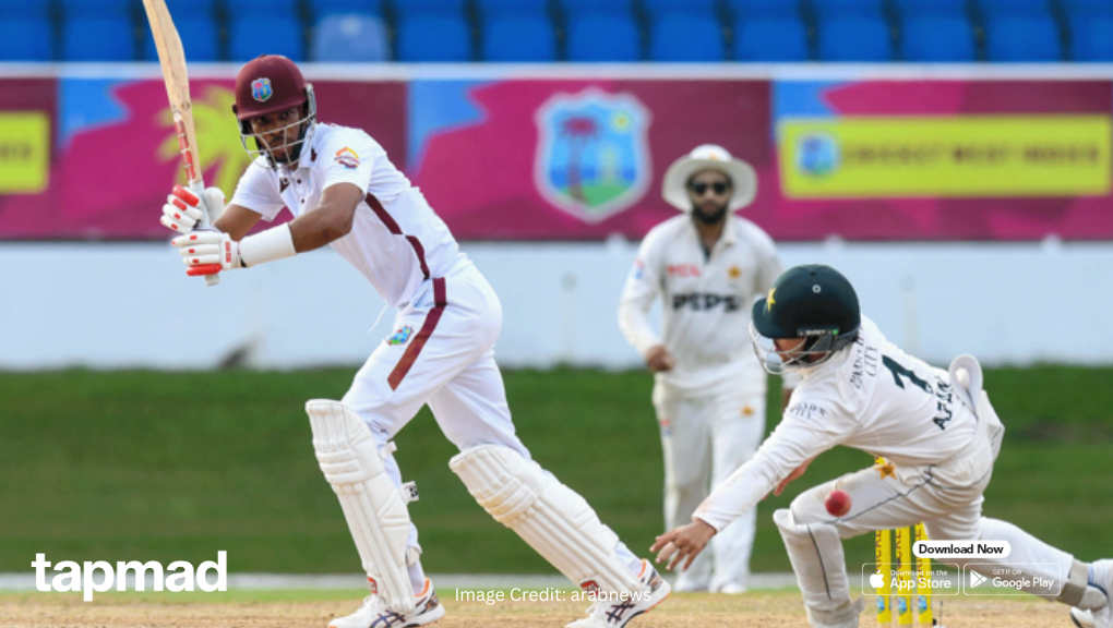 Chase, Greaves Half-Centuries Take West Indies to 344 Against Pakistan in First Innings